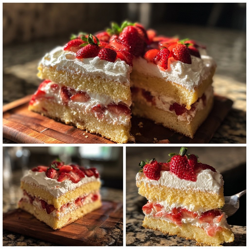 Fresh Strawberry Shortcake With Whipped Cream