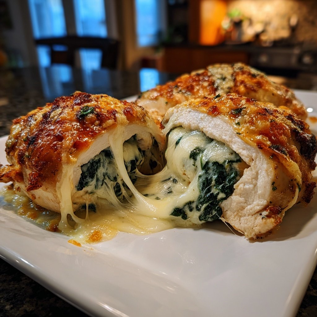 Stuffed Chicken Breast with Spinach and Cheese