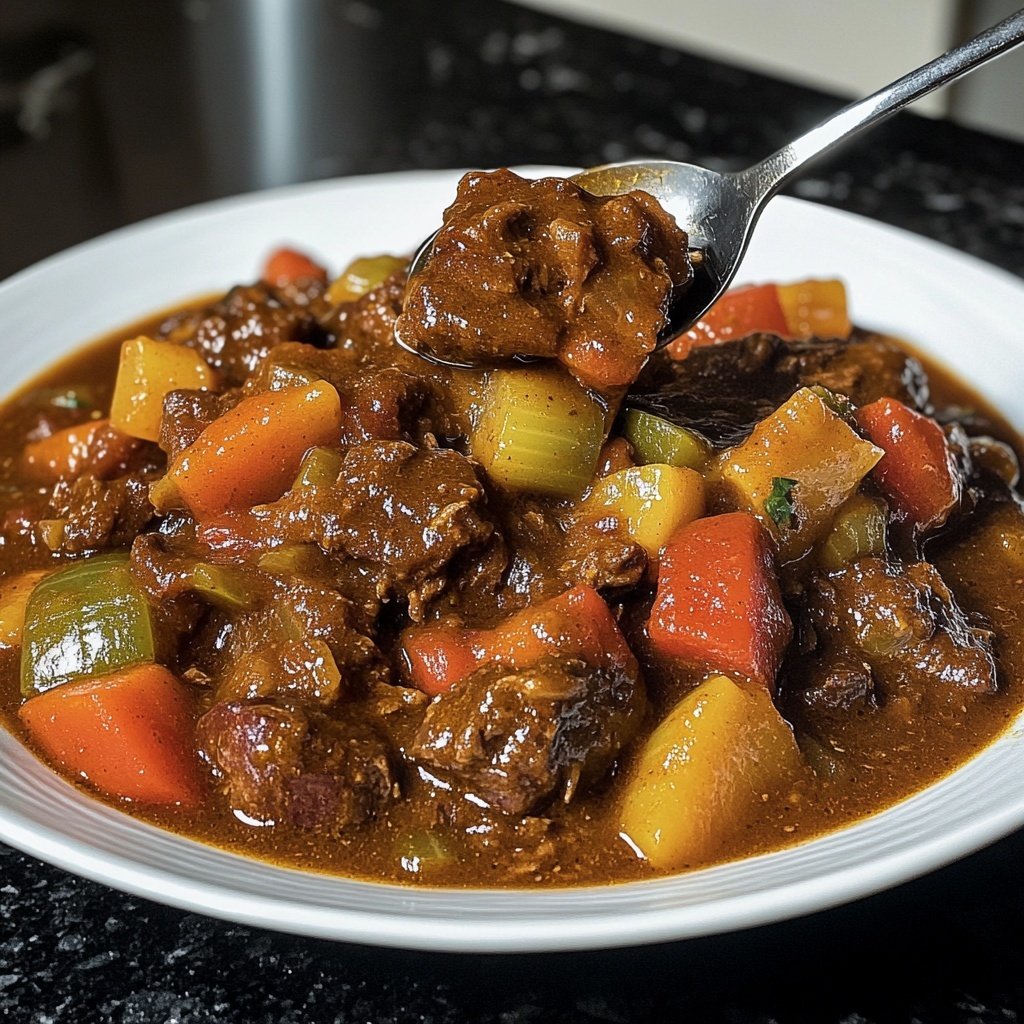 Jamaican Beef Stew With Rice