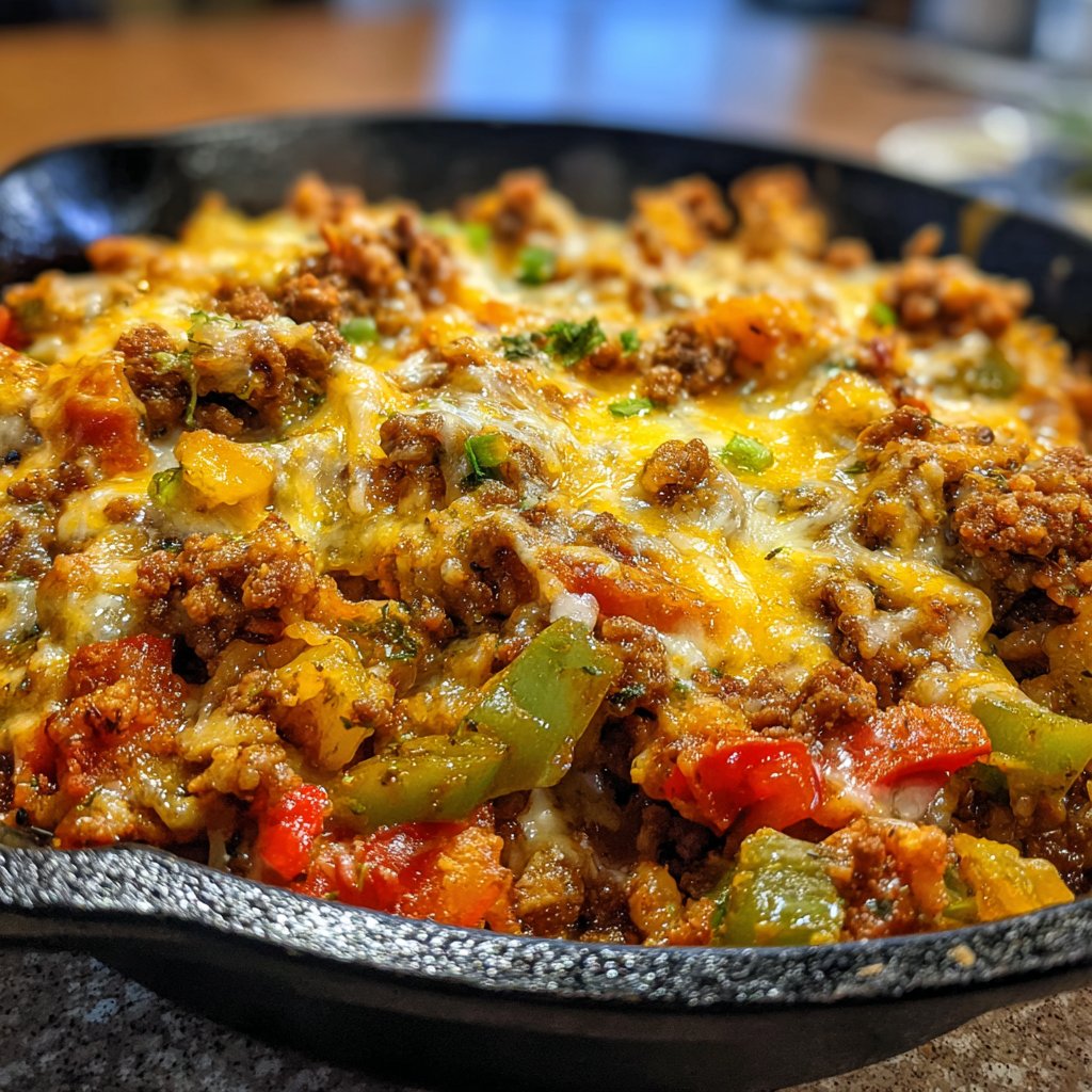 Ground Beef Skillet Rustic