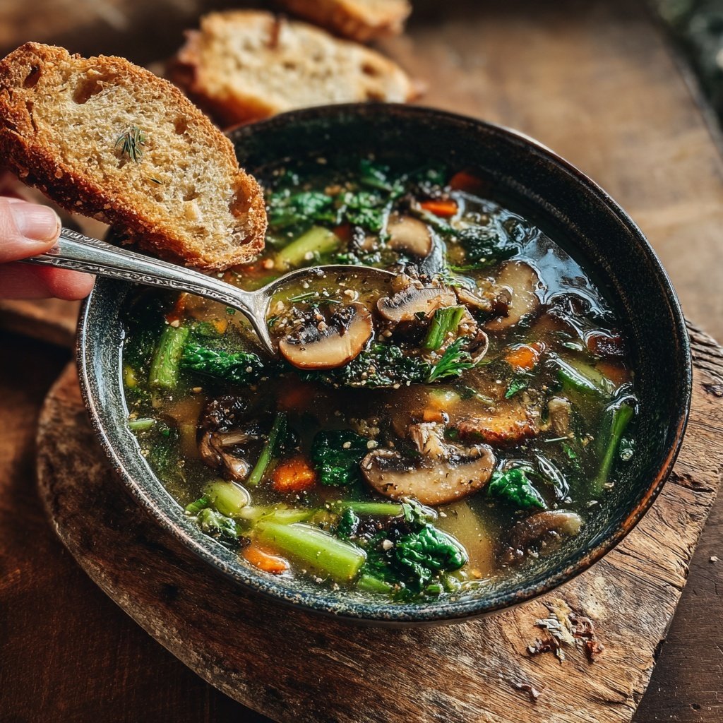 Spring Mushroom Vegetable Soup