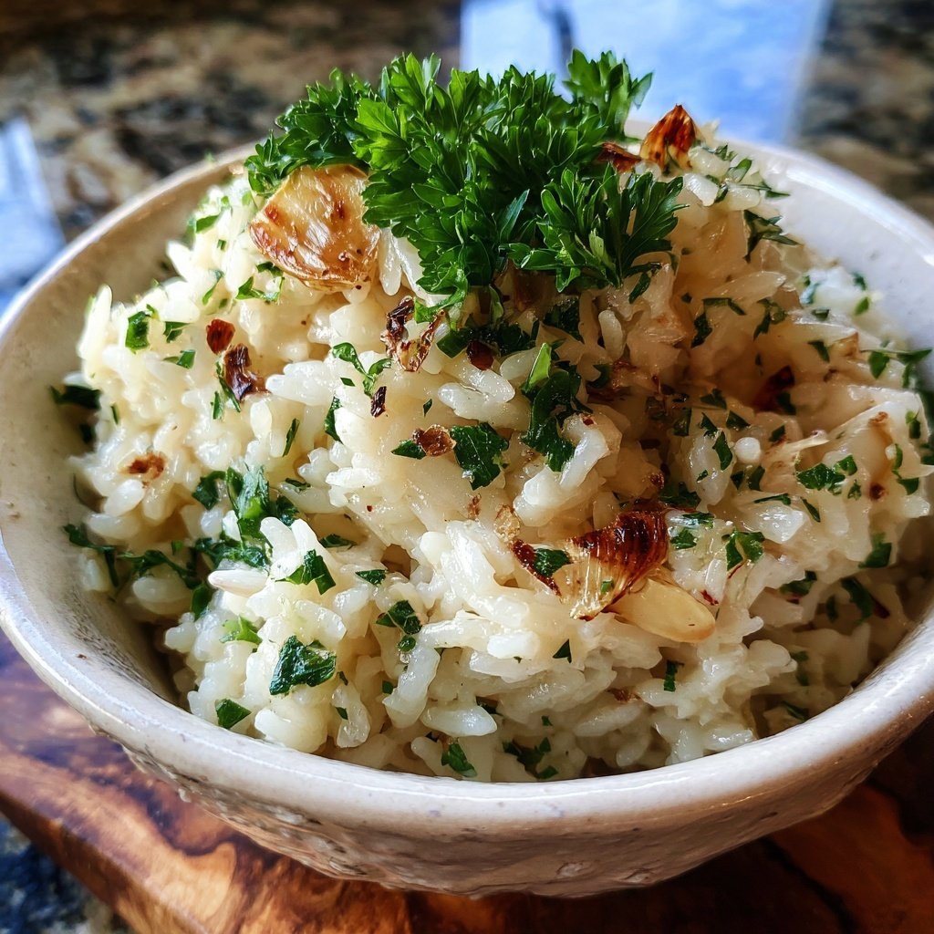 Creamy White Bean Garlic Rice